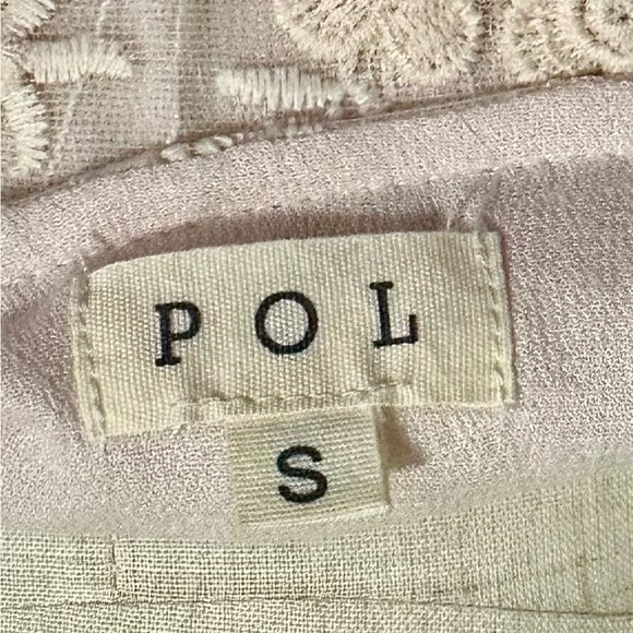 POL Blush Lace Tulle Embroidered Babydoll Dress | A-Line Mini | Size S - Picture 8 of 8